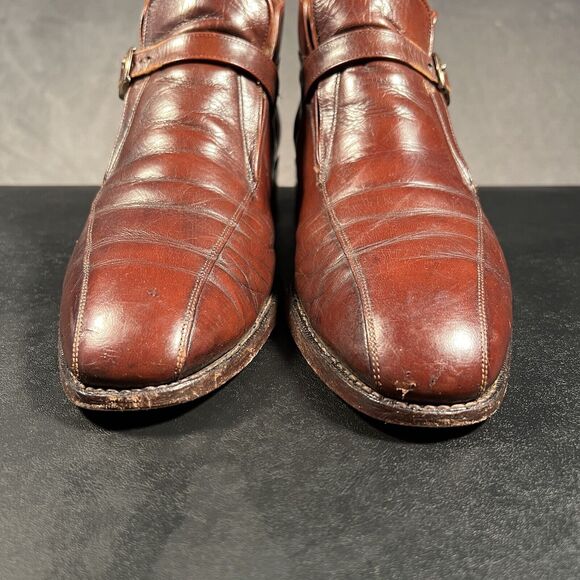 Florsheim Monk Strap Leather Shoes Men\'s 10.5 C Chesnut Brown Leather Dress main image 11